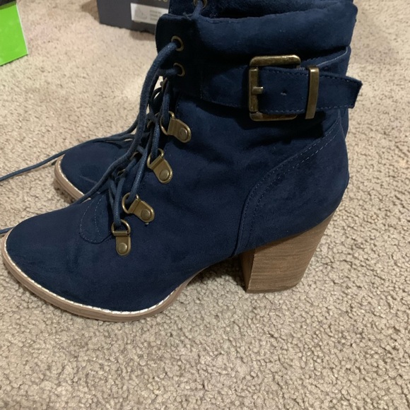 Cato Shoes Cato Navy Blue Boots Poshmark